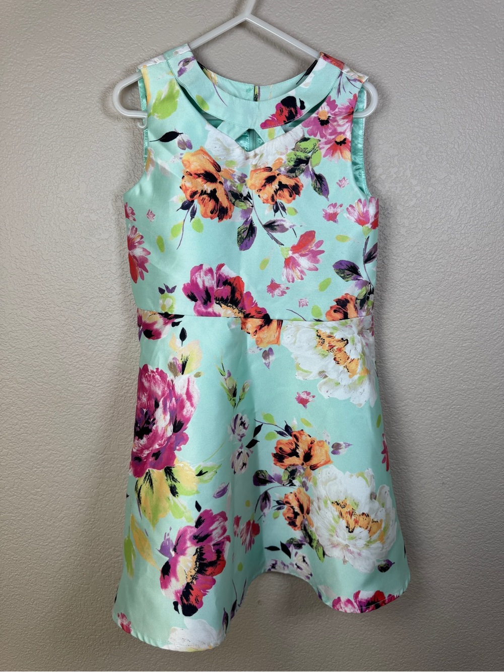 Place Mint Floral Fit-and-Flare Party Dress